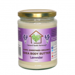 lavender shea body butter in a jar