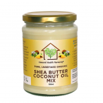 shea butter and coconut oil mix in jar