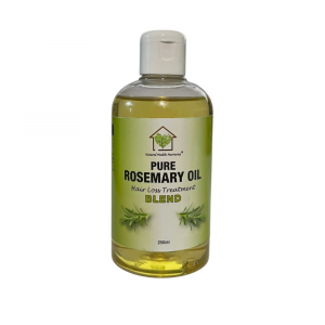 natural rosemary oil in a bottle