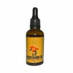 sea buckthorn oil in a bottle with a pippette